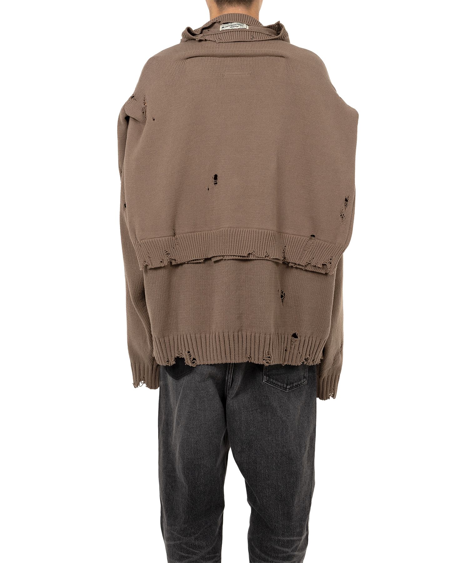 Sleeve Layered Knit Cardigan