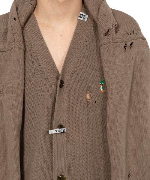 Sleeve Layered Knit Cardigan