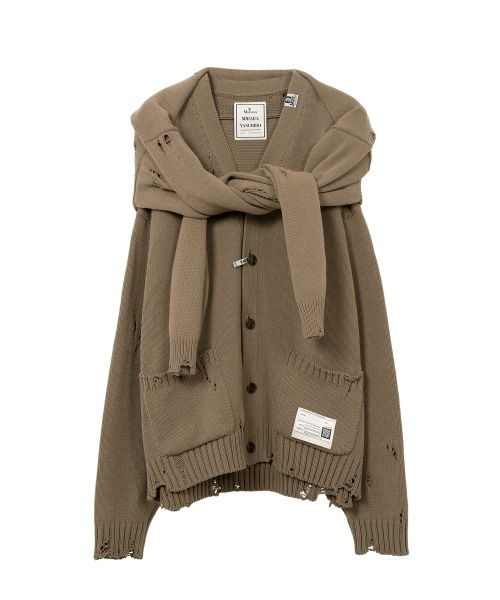 Sleeve Layered Knit Cardigan