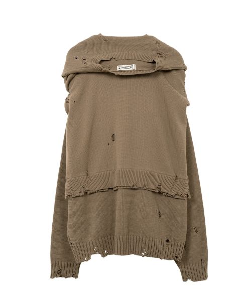 Sleeve Layered Knit Cardigan