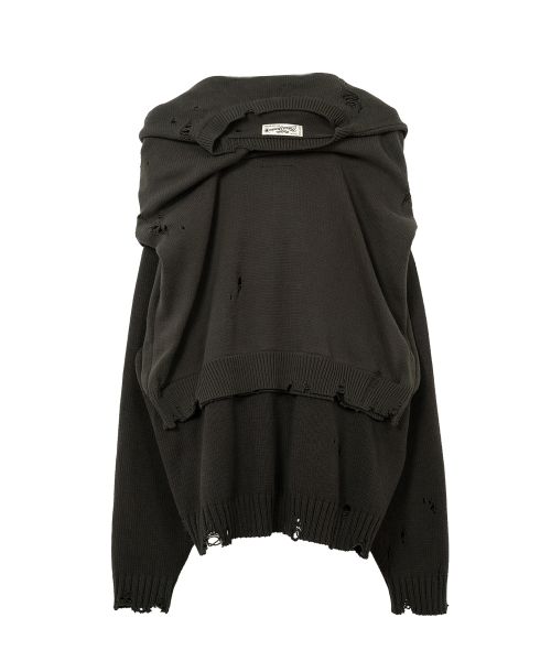 Sleeve Layered Knit Cardigan