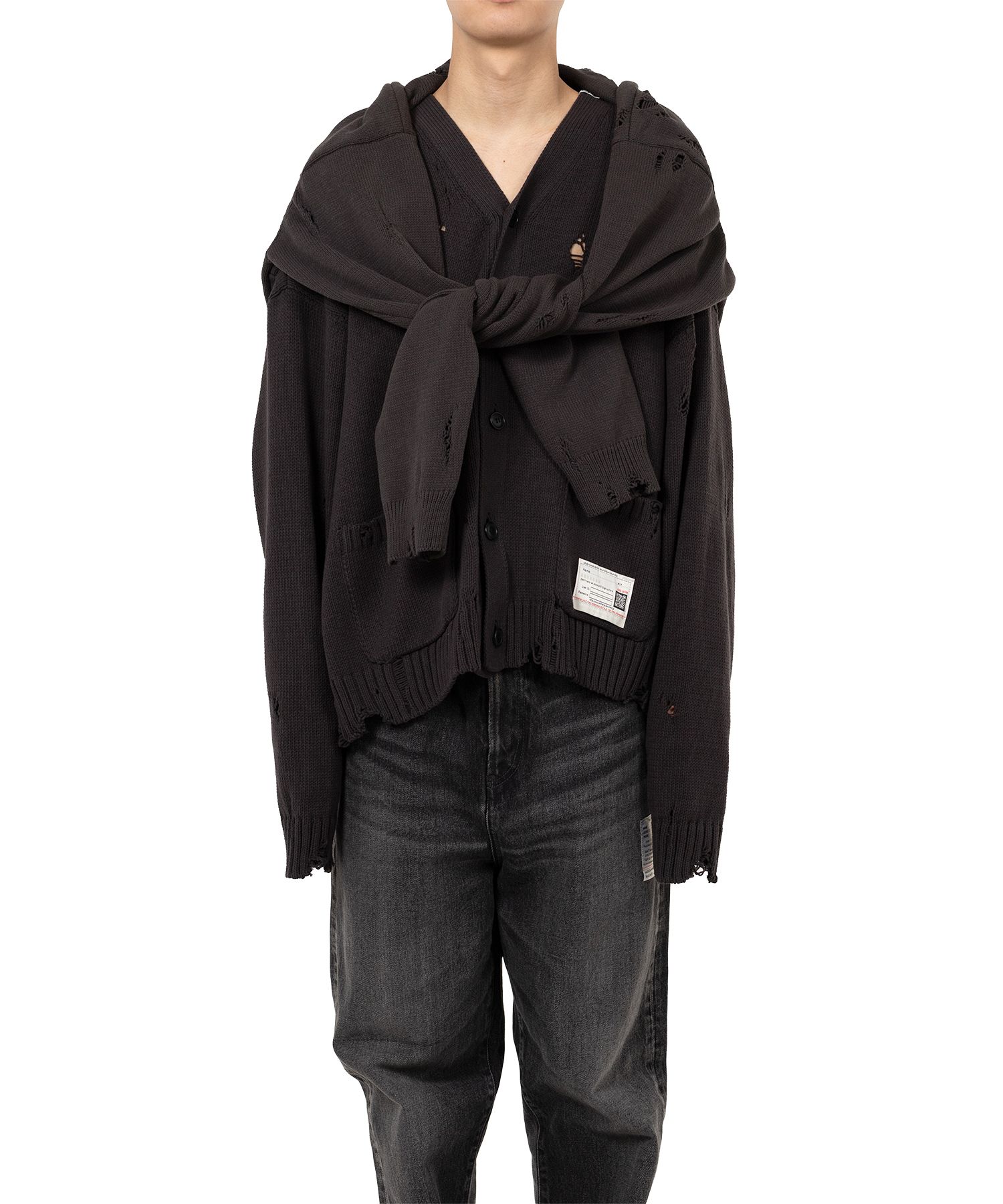 Sleeve Layered Knit Cardigan