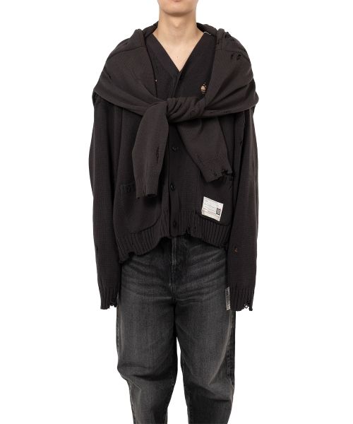 Sleeve Layered Knit Cardigan