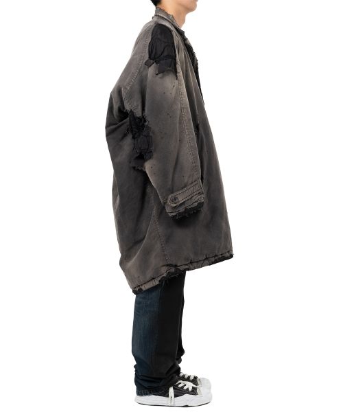 Distressed Balmacaan Coat
