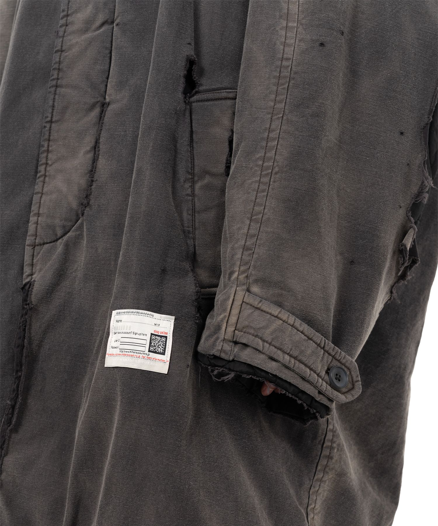 Distressed Balmacaan Coat