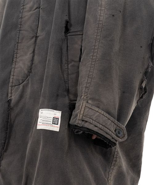 Distressed Balmacaan Coat