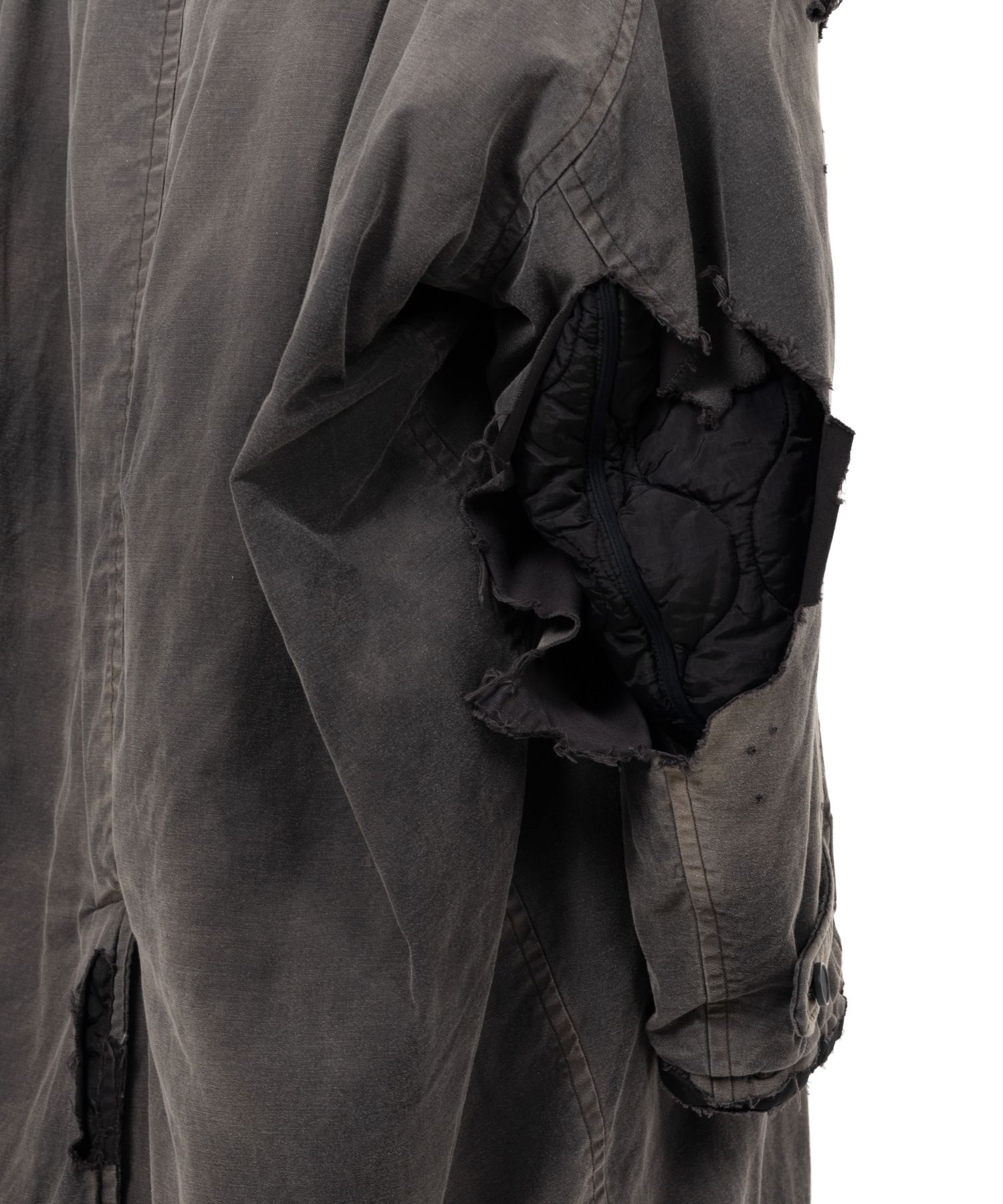 Distressed Balmacaan Coat