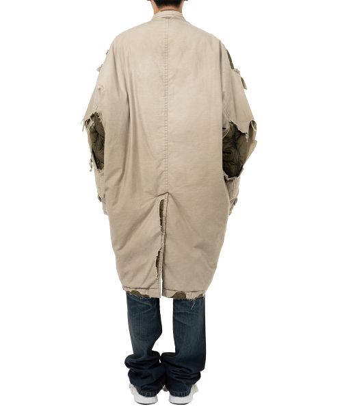 Distressed Balmacaan Coat