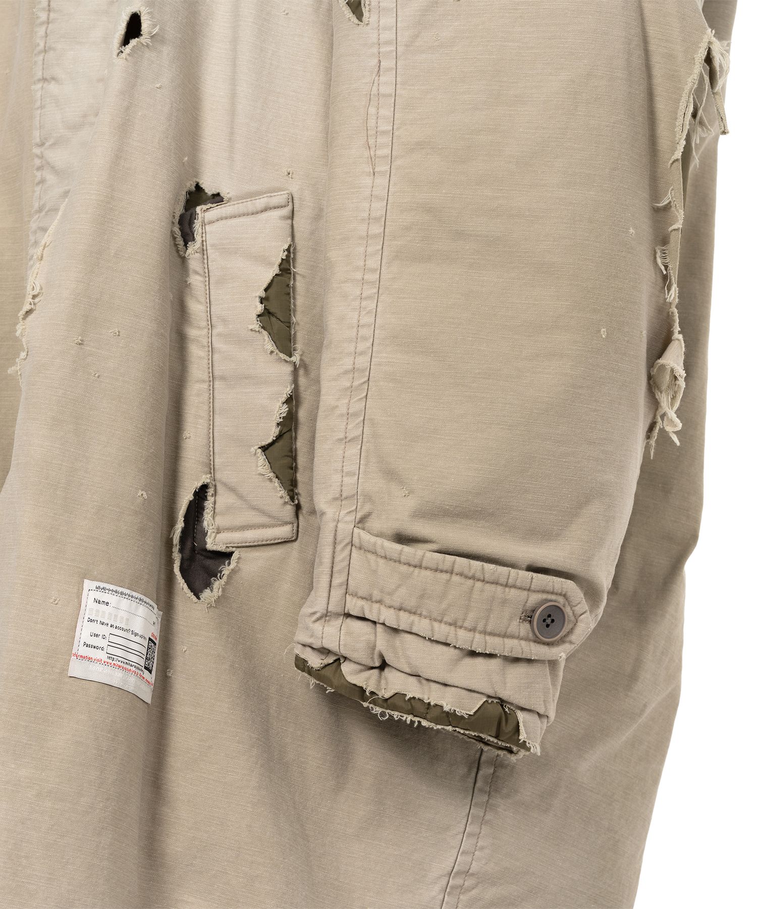 Distressed Balmacaan Coat