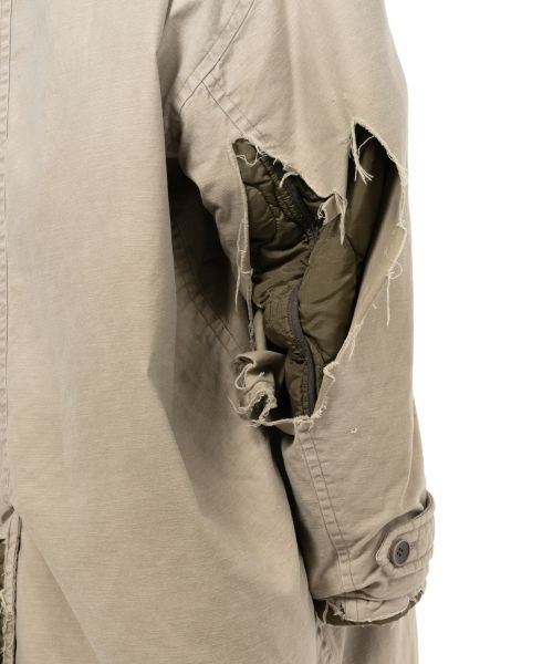 Distressed Balmacaan Coat