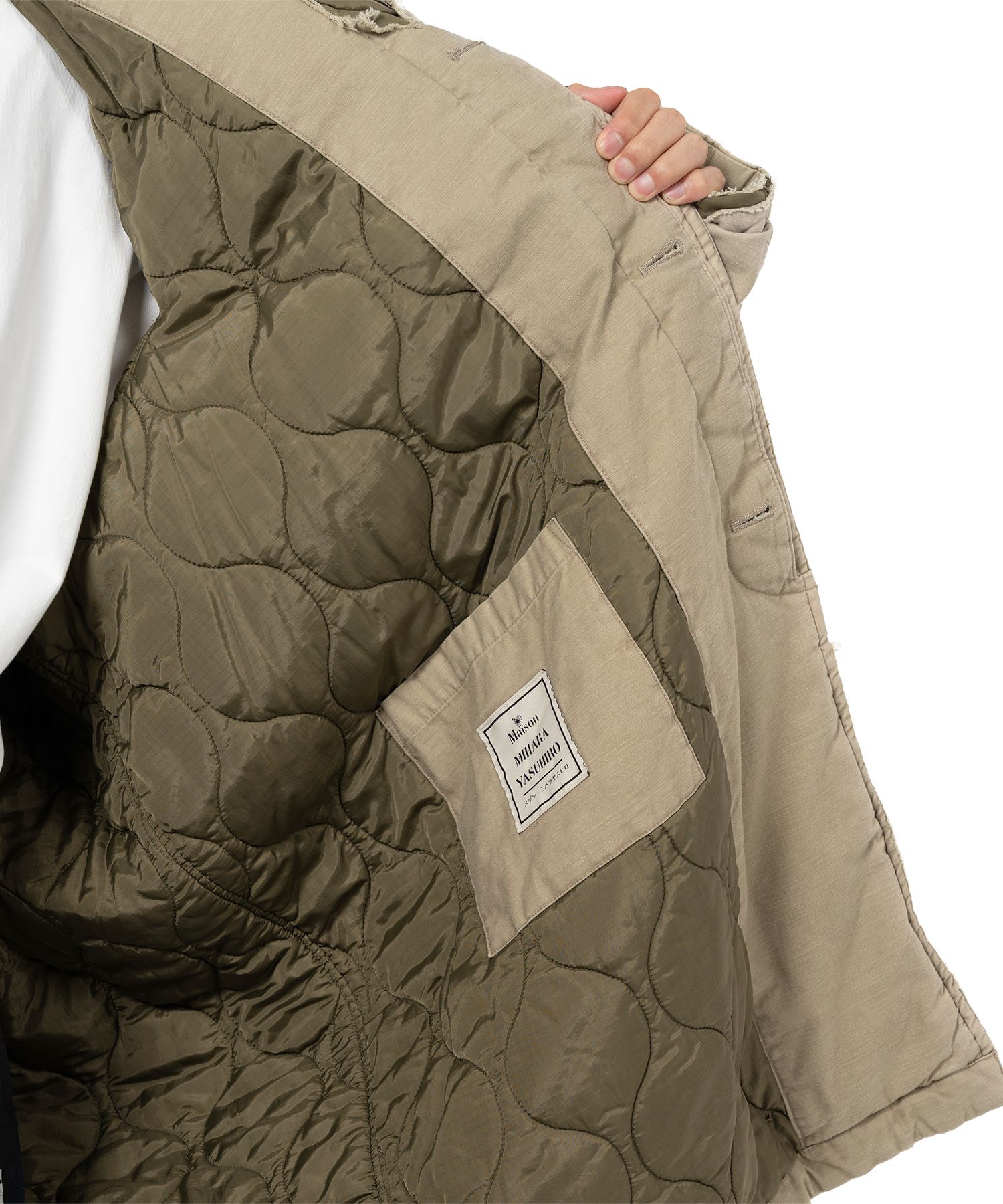 Distressed Balmacaan Coat