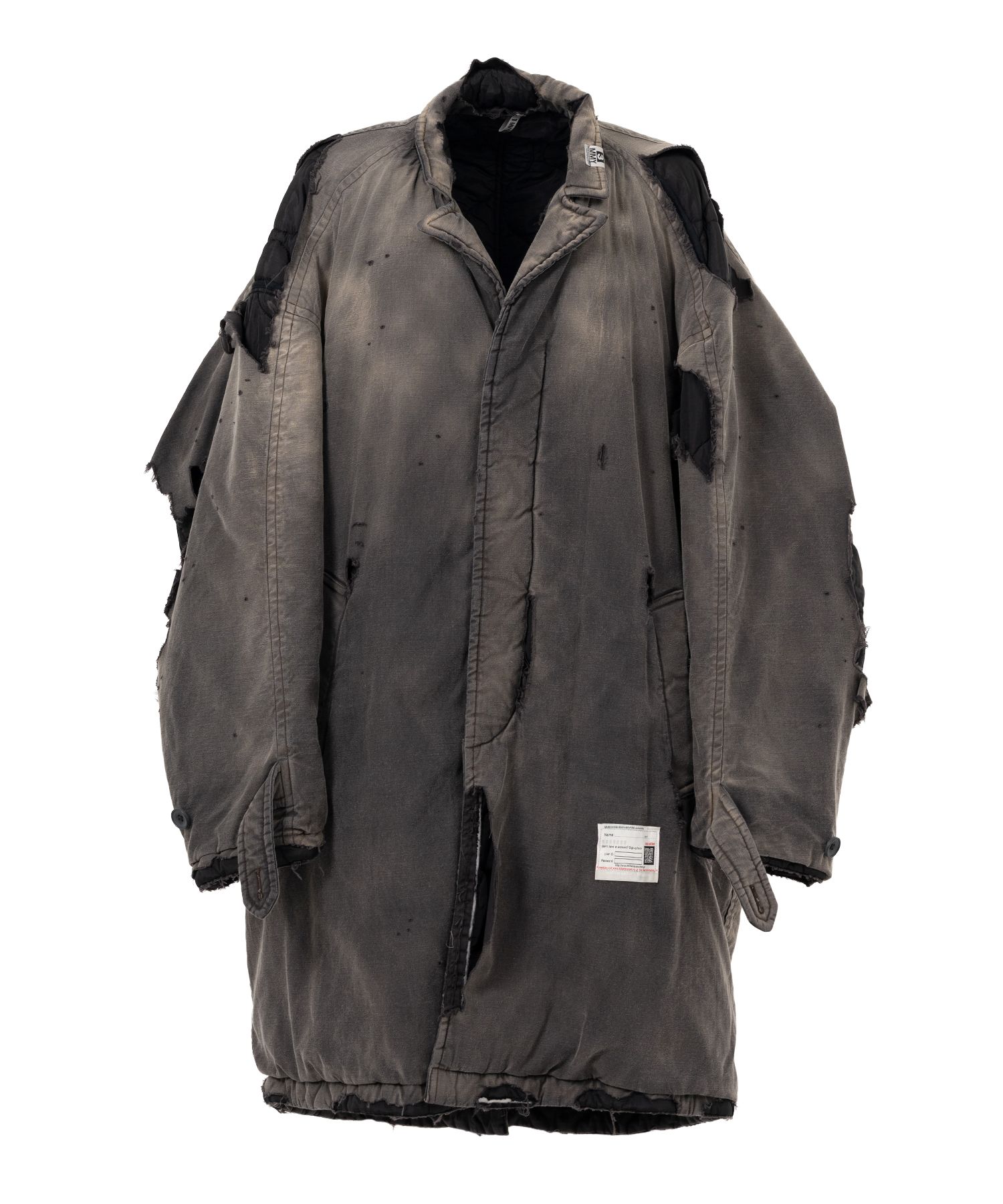 Distressed Balmacaan Coat