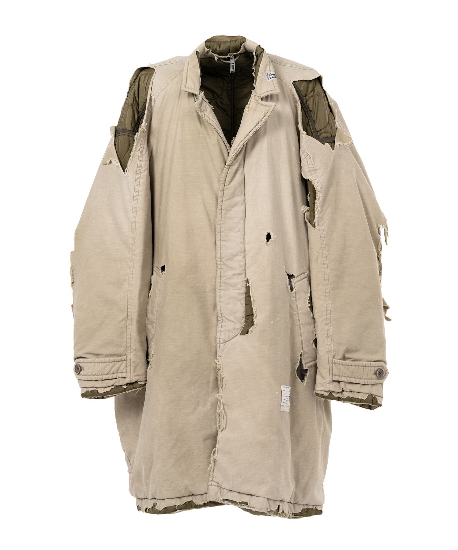Distressed Balmacaan Coat