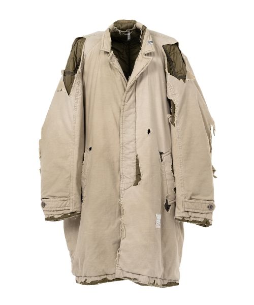 Distressed Balmacaan Coat