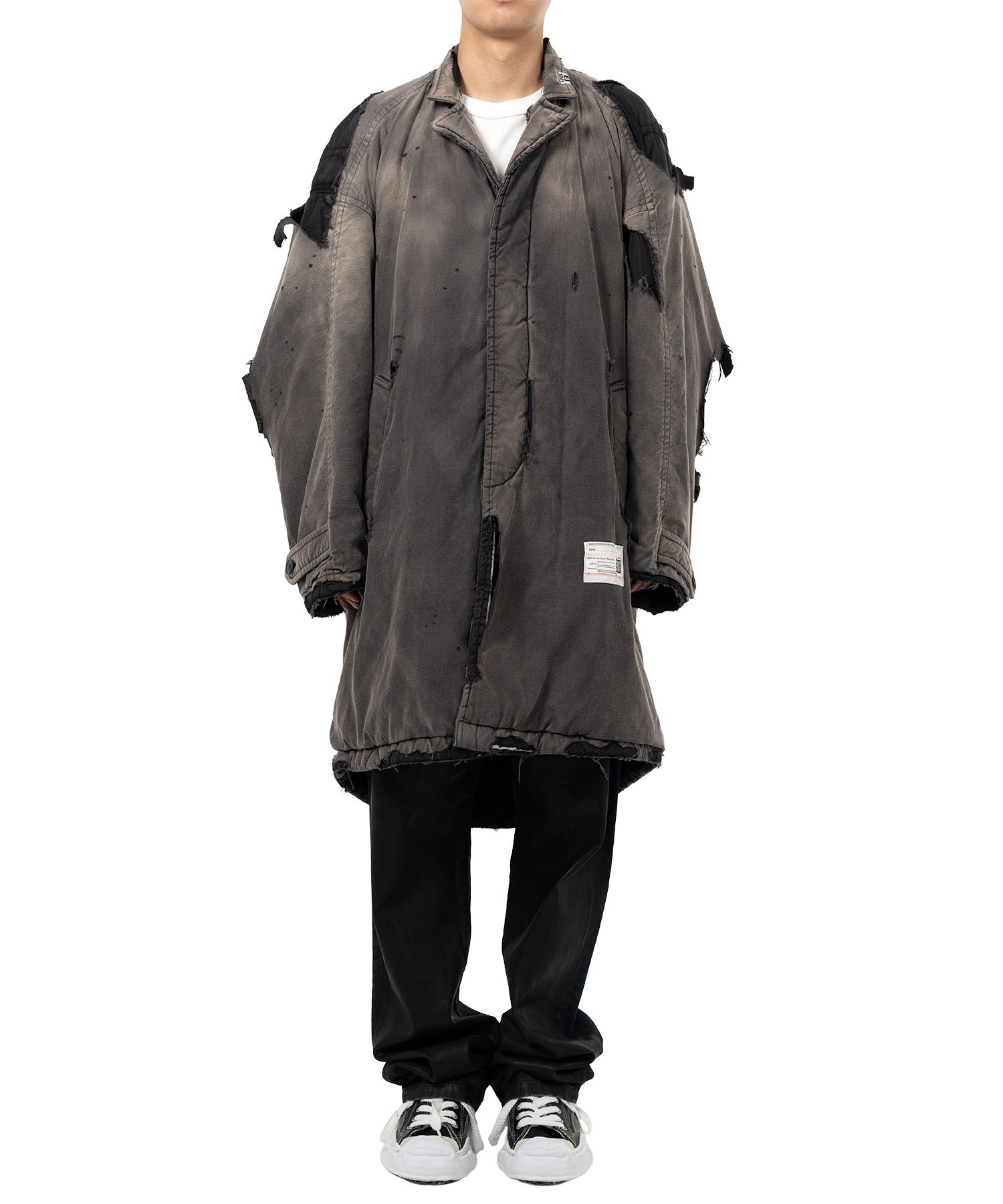 Distressed Balmacaan Coat