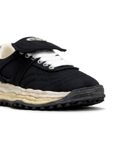 "SCOTT" OG Sole Vintage Effect Embroidered Canvas Low-top Sneaker