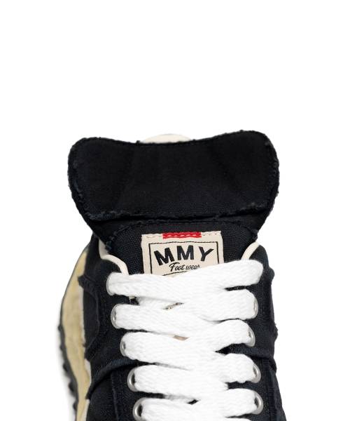 "SCOTT" OG Sole Vintage Effect Embroidered Canvas Low-top Sneaker