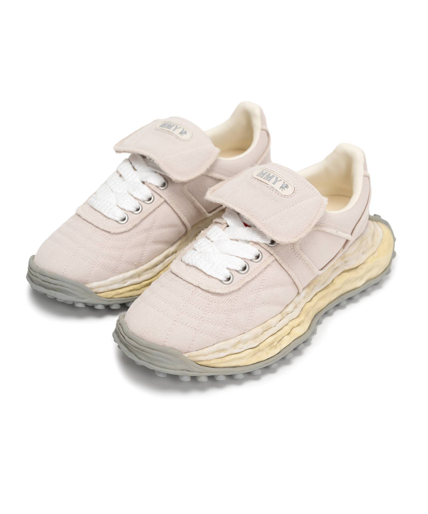 "SCOTT" OG Sole Vintage Effect Embroidered Canvas Low-top Sneaker