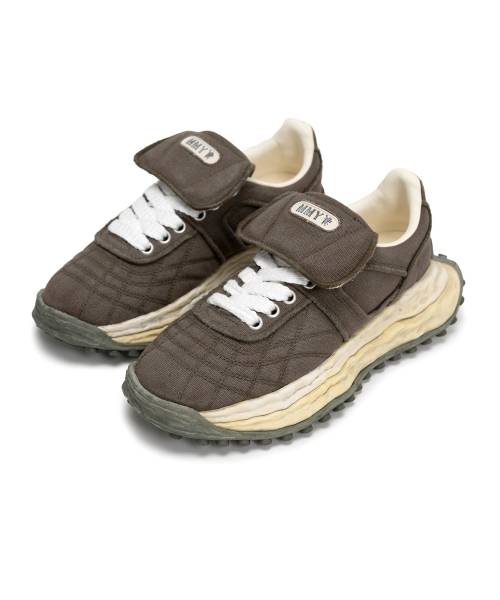 "SCOTT" OG Sole Vintage Effect Embroidered Canvas Low-top Sneaker