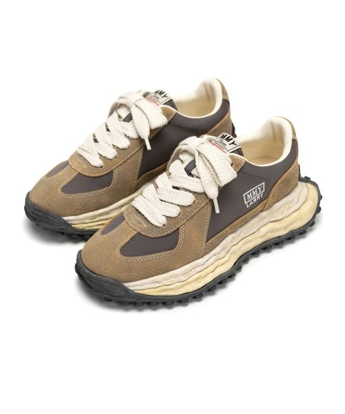 "LARRY" OG Sole Vintage Mix Material Low-top Sneaker