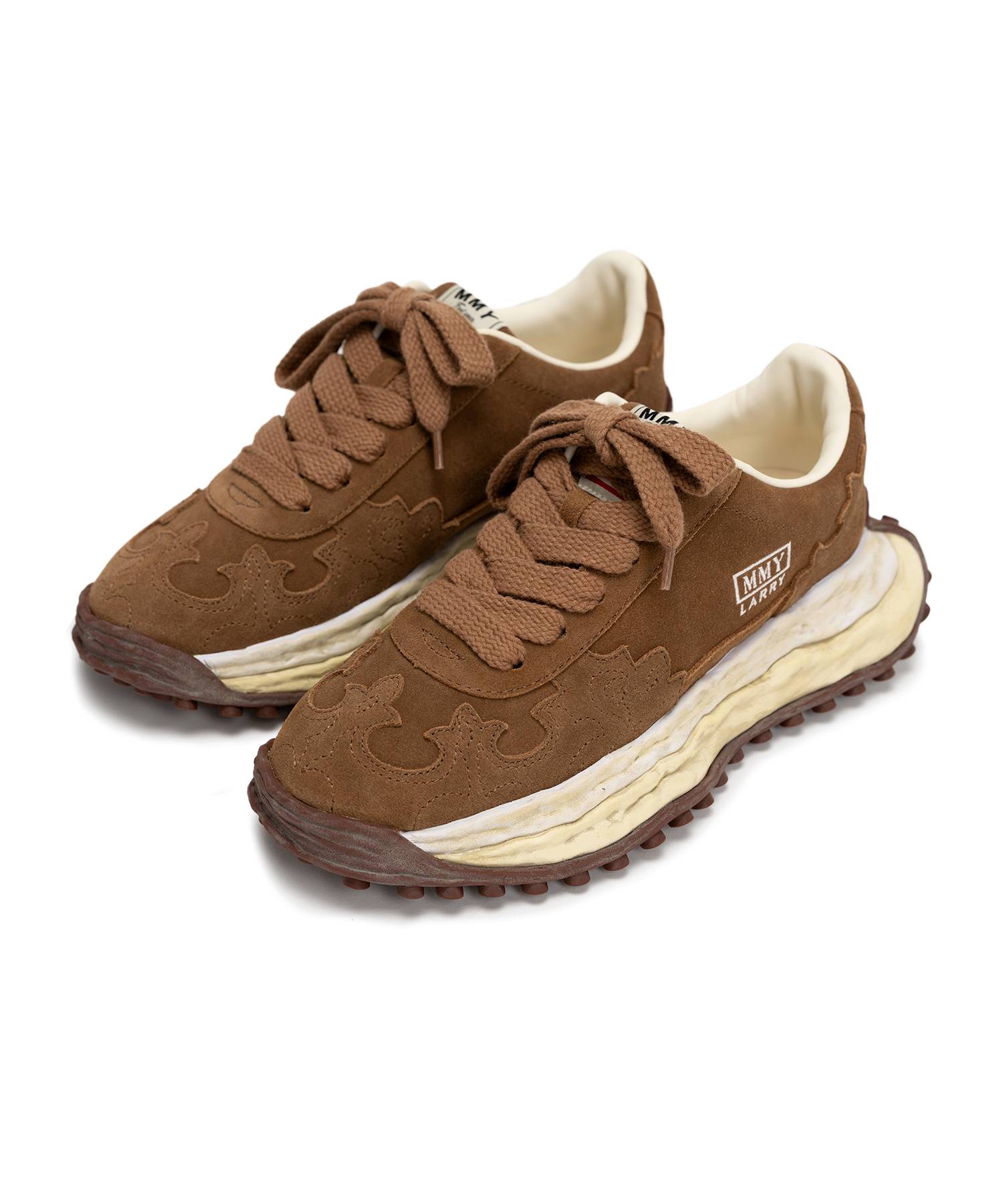 "LARRY" OG Sole Western Detail Suede Low-top Sneaker