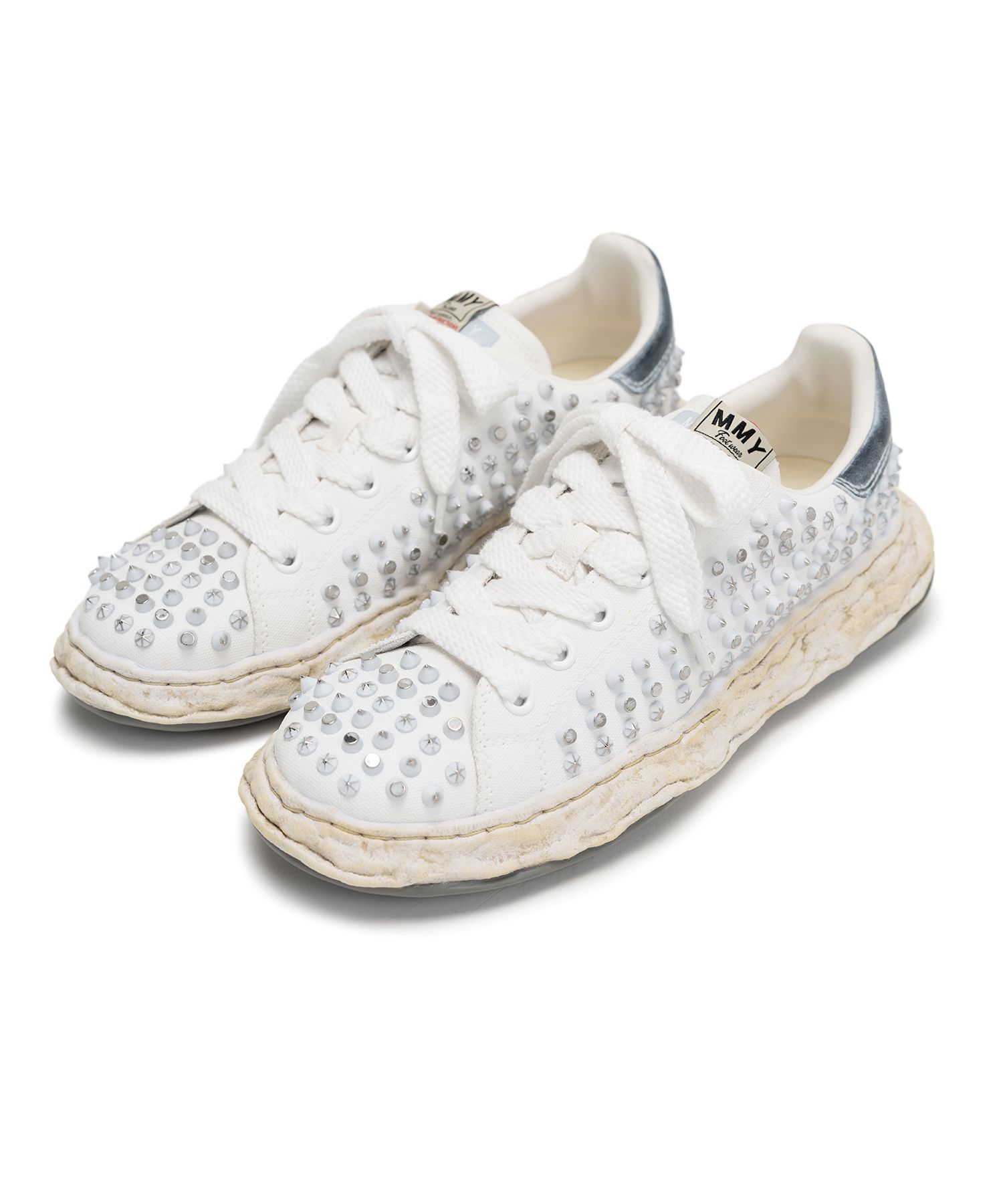 "CHARLES"OG Sole Studded Canvas Low-top Sneaker