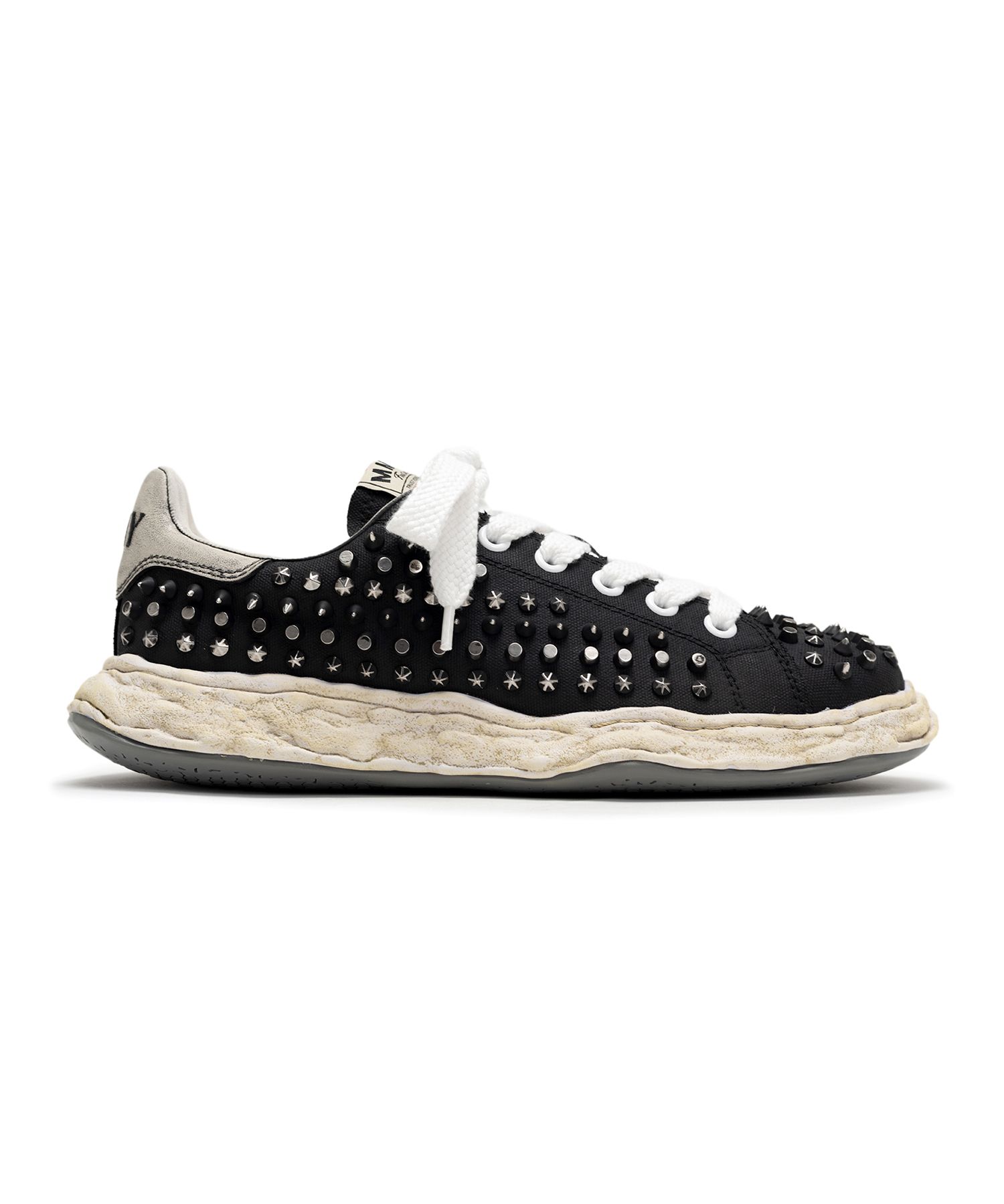 "CHARLES"OG Sole Studded Canvas Low-top Sneaker