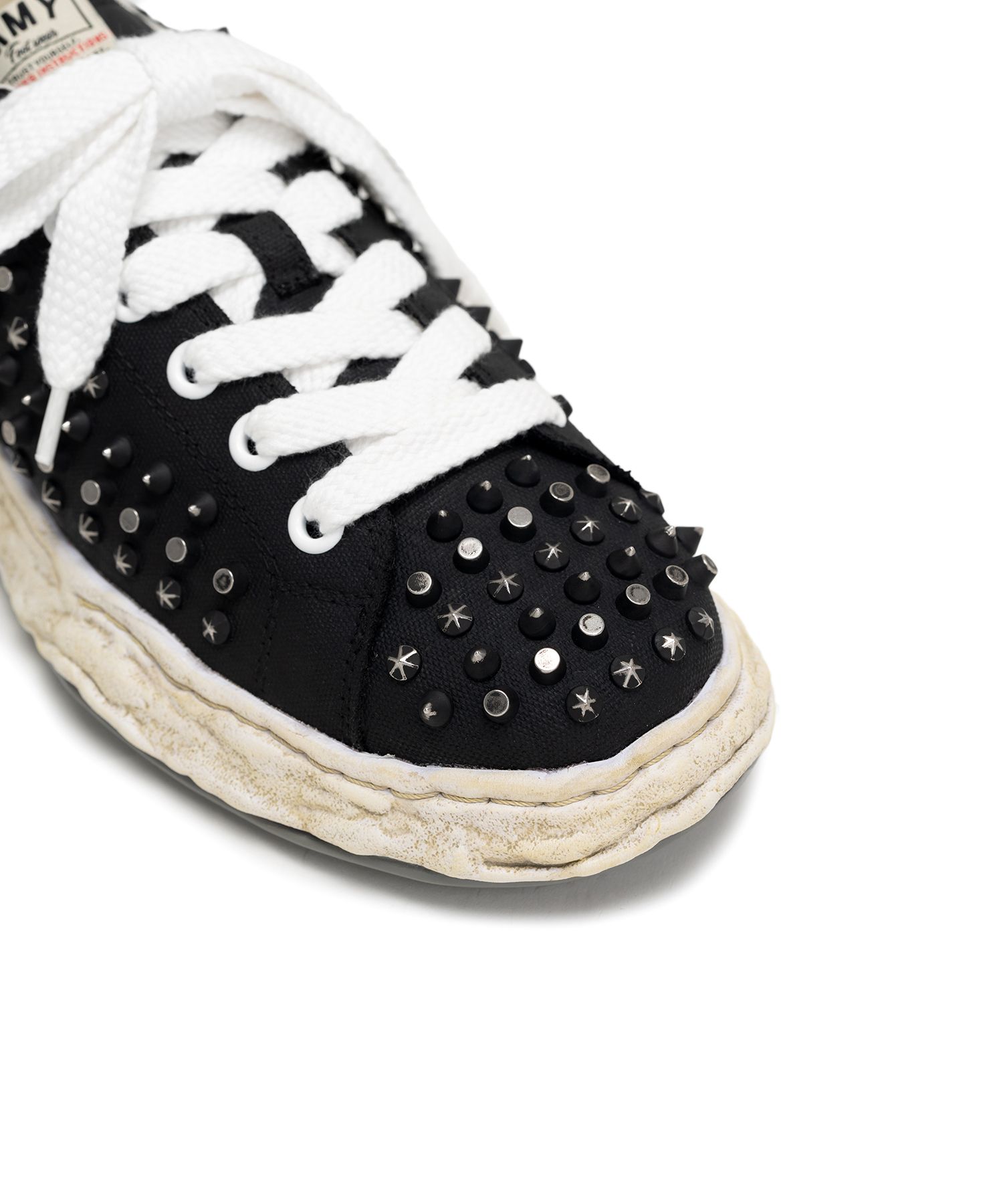 "CHARLES"OG Sole Studded Canvas Low-top Sneaker