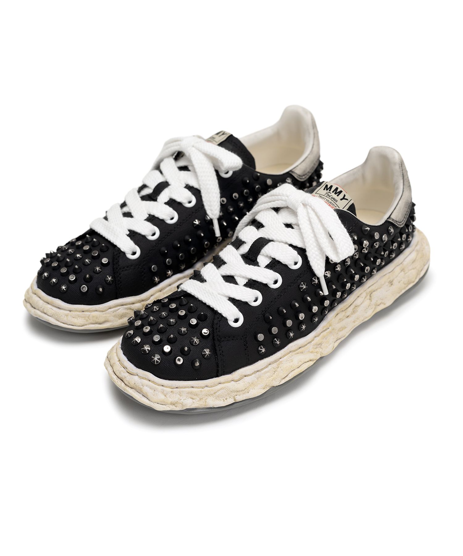 "CHARLES"OG Sole Studded Canvas Low-top Sneaker