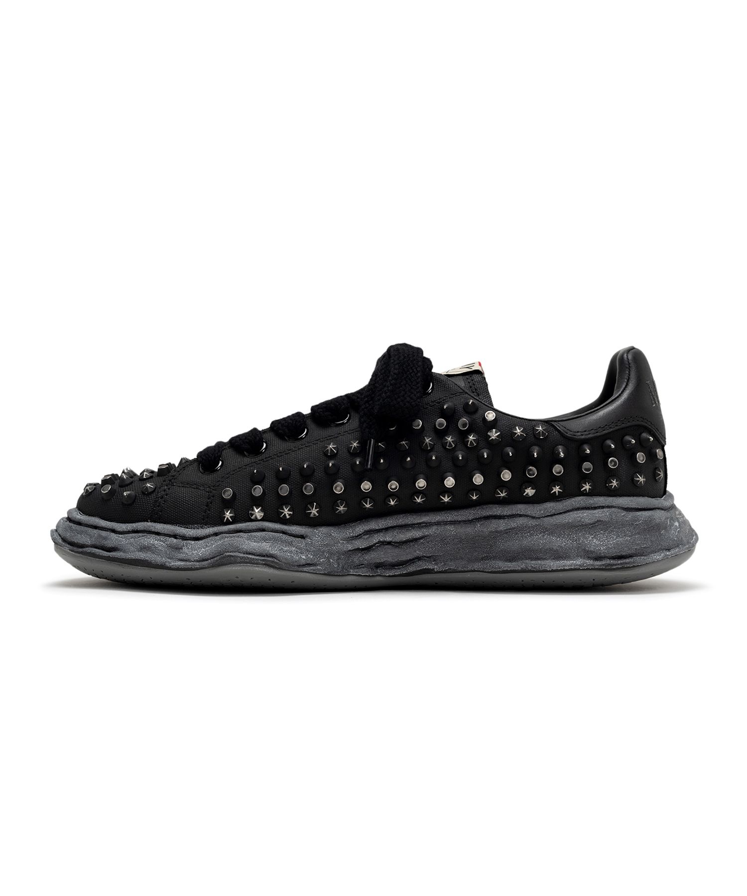 "CHARLES"OG Sole Studded Canvas Low-top Sneaker
