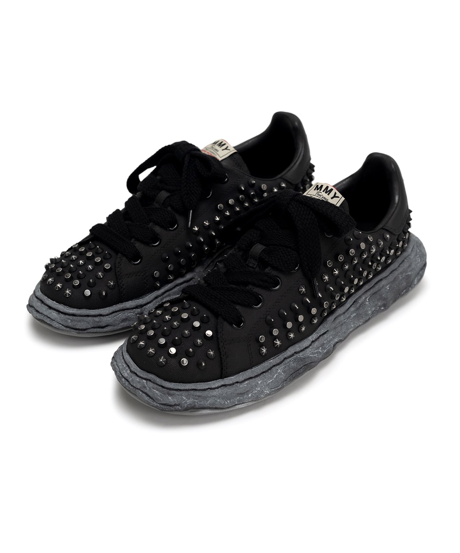 "CHARLES"OG Sole Studded Canvas Low-top Sneaker