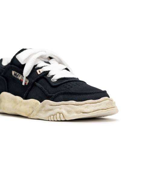 "PARKER" OG Sole Vintage Effect Embroidered Canvas Low-top Sneaker