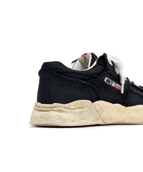 "PARKER" OG Sole Vintage Effect Embroidered Canvas Low-top Sneaker