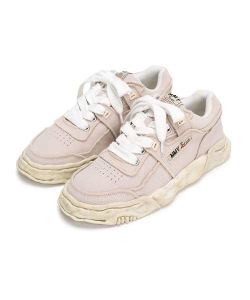 "PARKER" OG Sole Vintage Effect Embroidered Canvas Low-top Sneaker