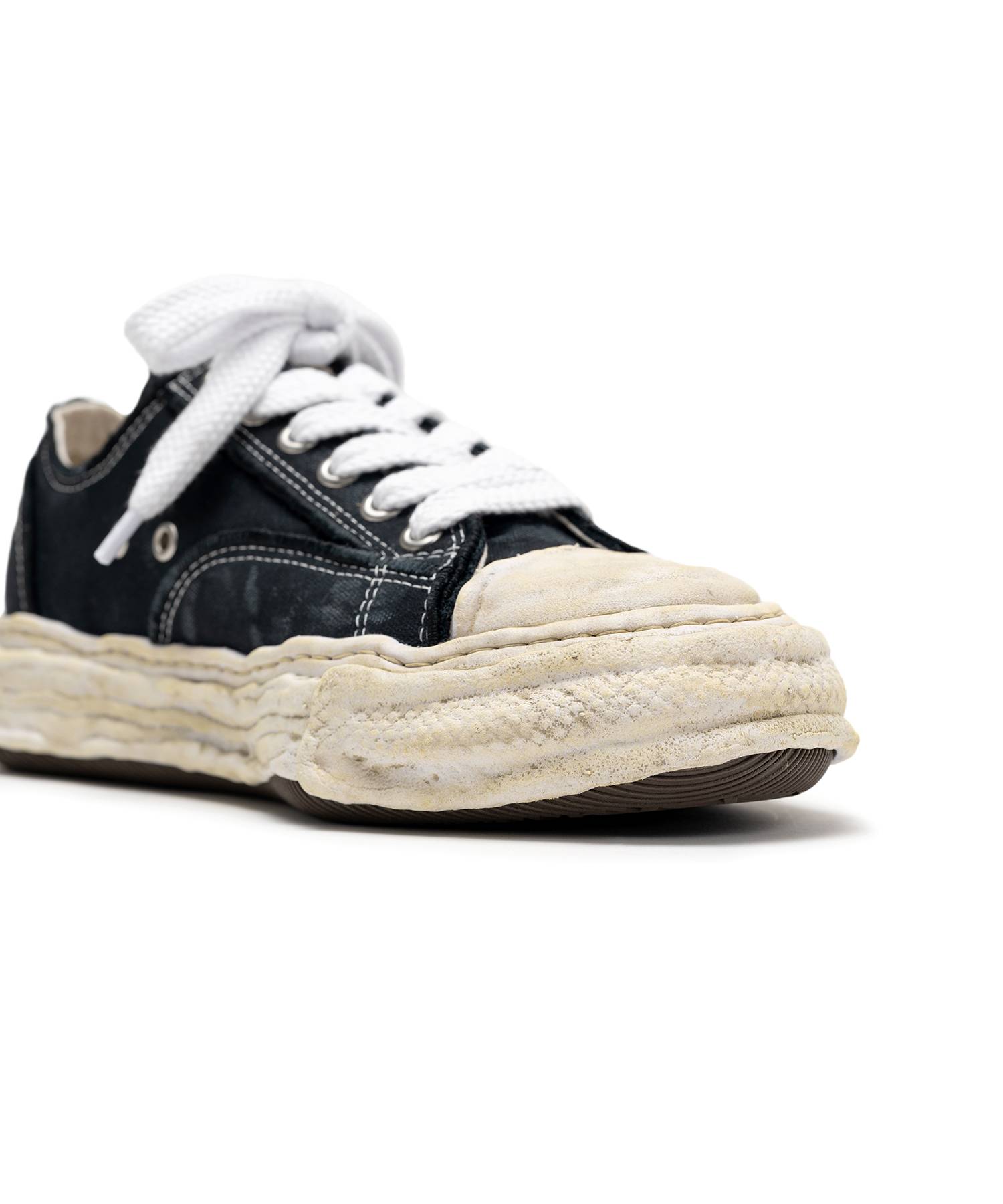 "PETERSON23" OG Sole Vintage Effect Embroidered Canvas Low-top Sneaker