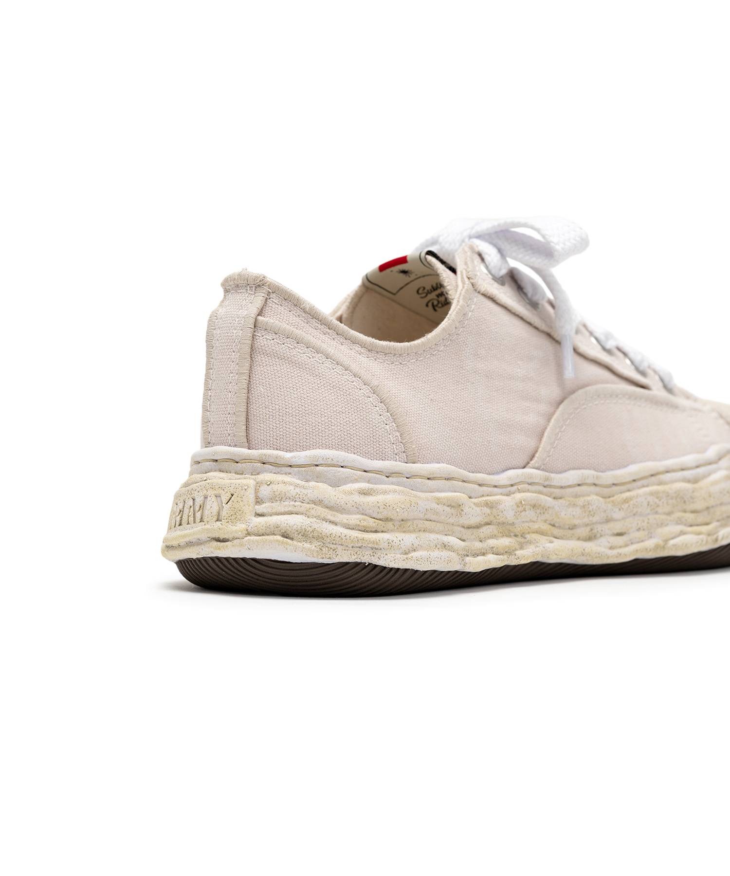 "PETERSON23" OG Sole Vintage Effect Embroidered Canvas Low-top Sneaker