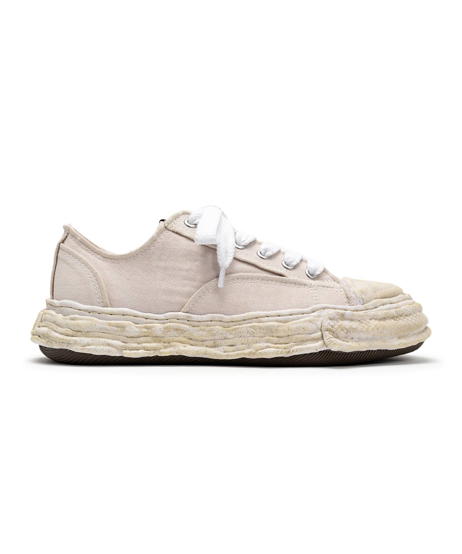 "PETERSON23" OG Sole Vintage Effect Embroidered Canvas Low-top Sneaker