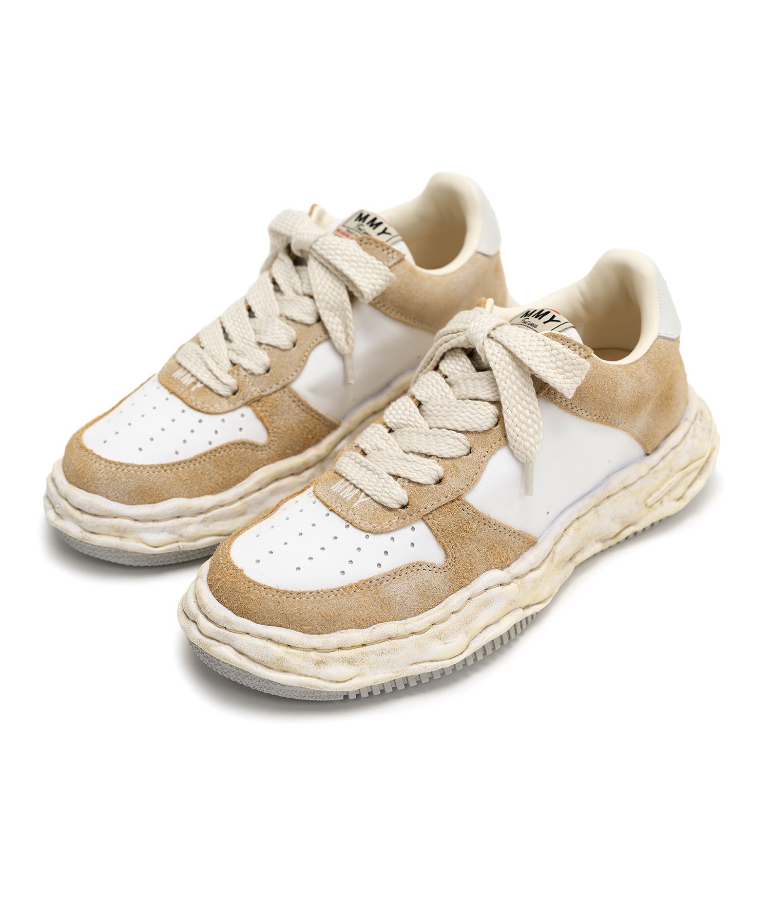 "WAYNE" OG Sole Mix Material Low-top Sneaker