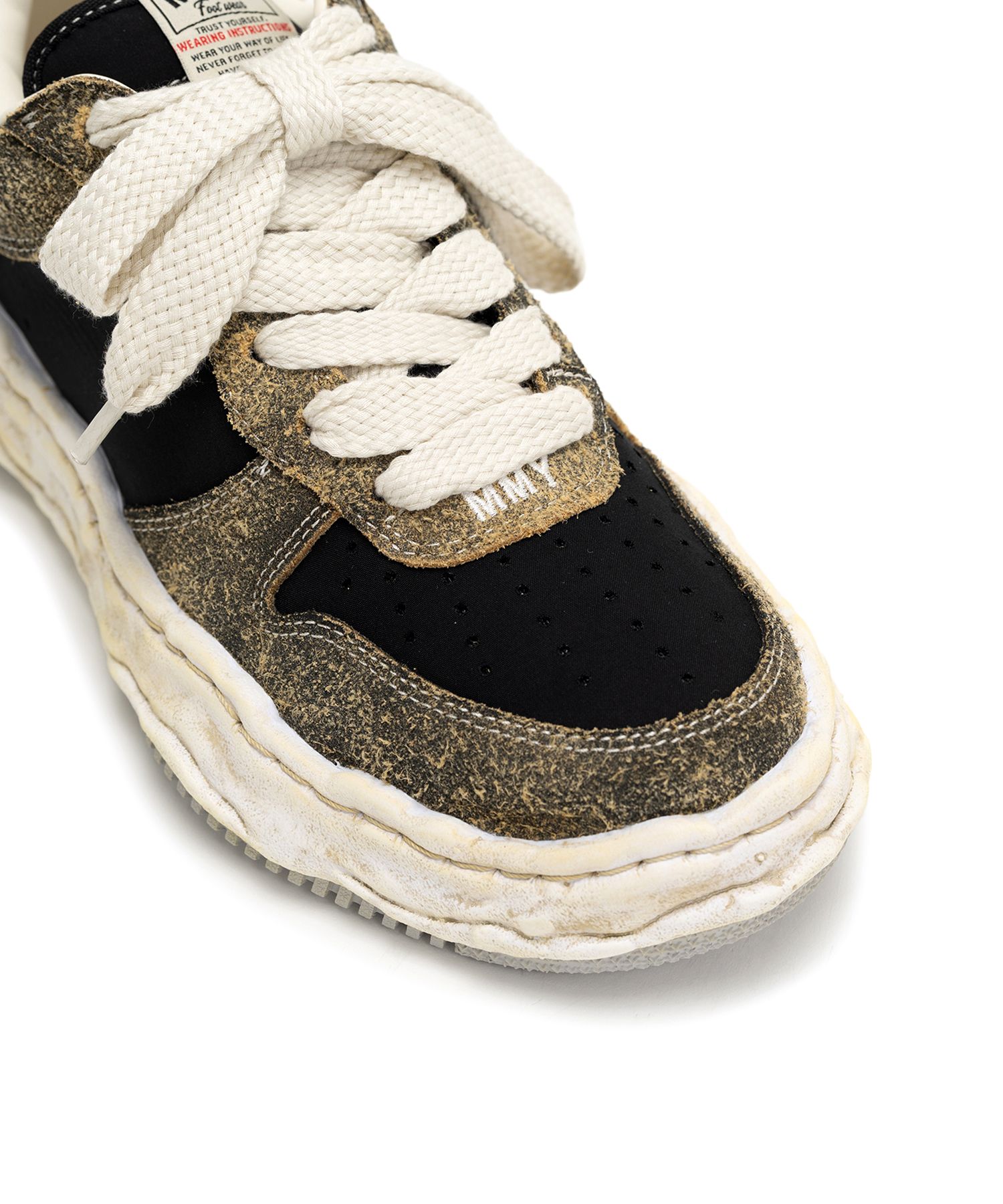 "WAYNE" OG Sole Mix Material Low-top Sneaker