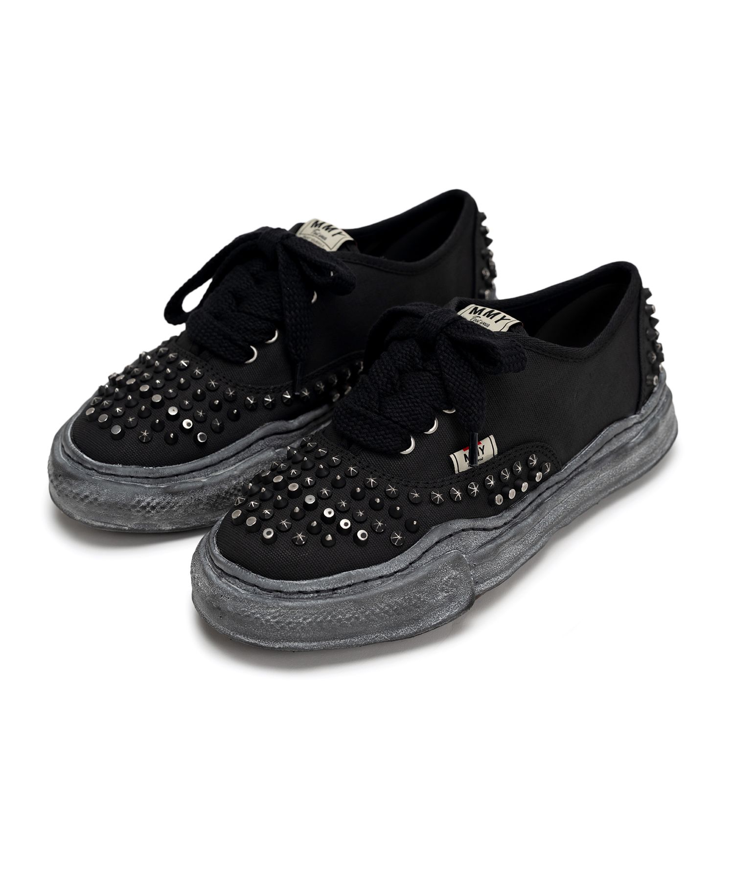 "BAKER" OG Sole Studded Canvas Low-top Sneaker