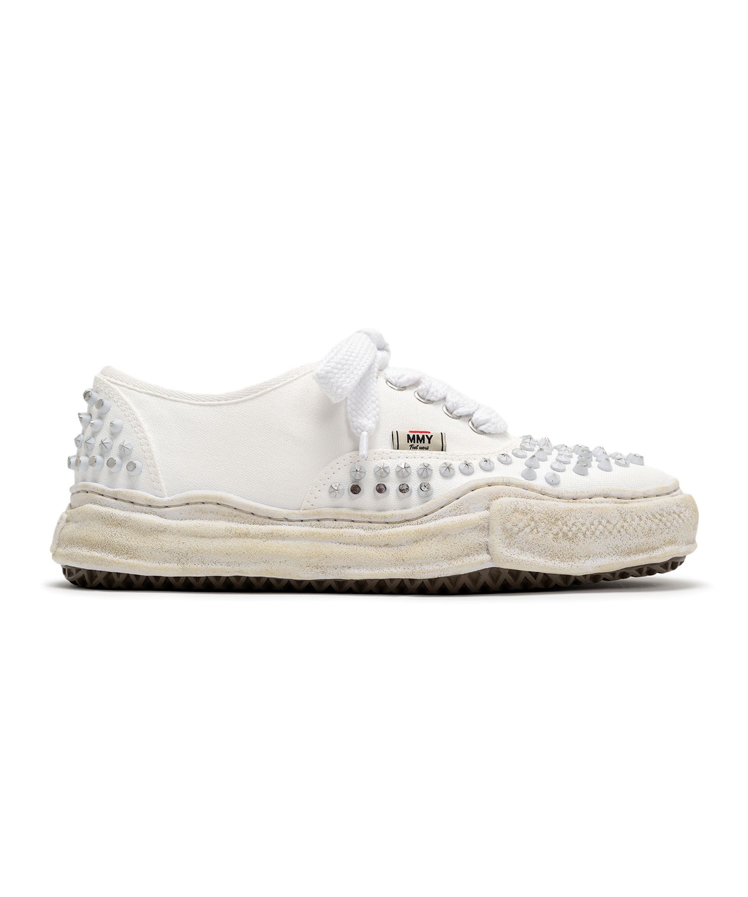 "BAKER" OG Sole Studded Canvas Low-top Sneaker