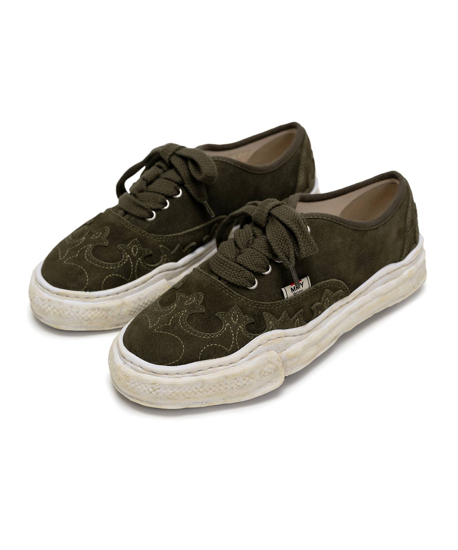 "BAKER" OG Sole Western Detail Suede Low-top Sneaker