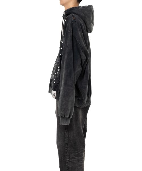 Embellished Bleached Hoodie