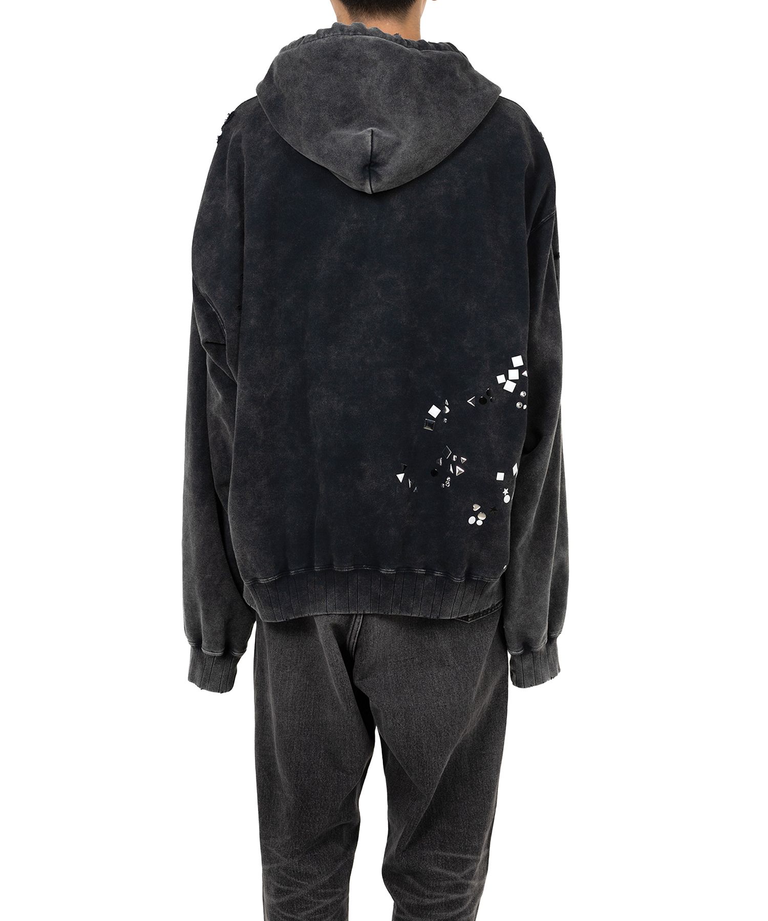 Embellished Bleached Hoodie