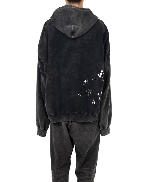 Embellished Bleached Hoodie