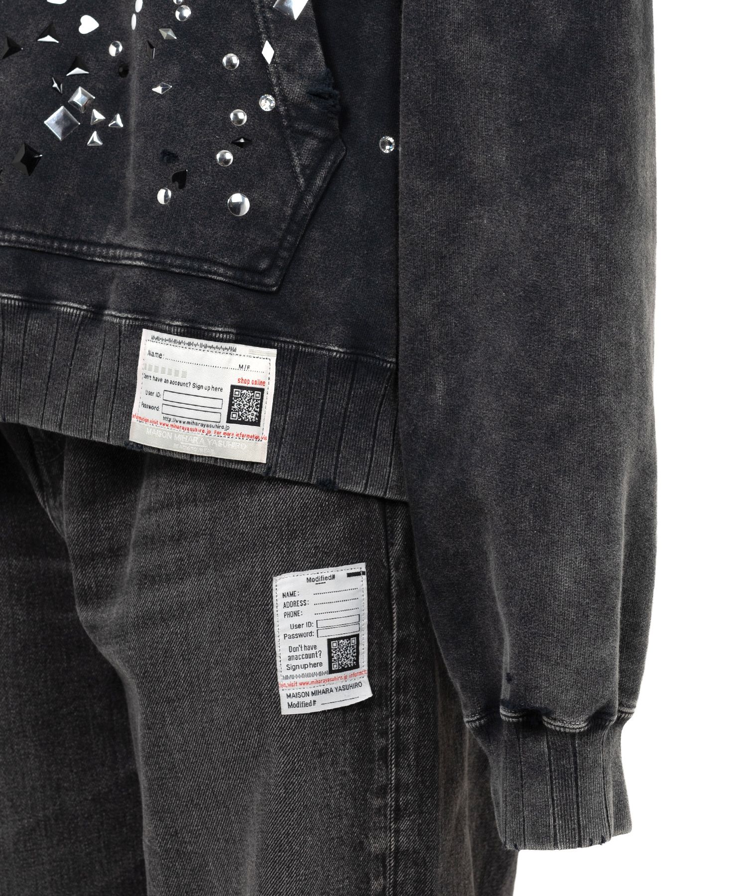 Embellished Bleached Hoodie