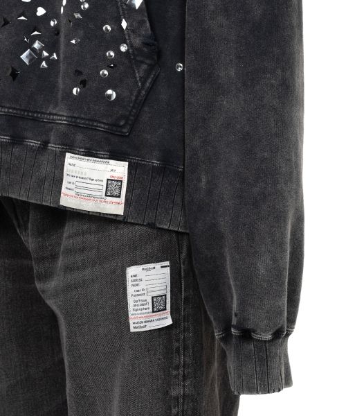 Embellished Bleached Hoodie