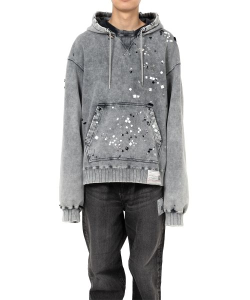 Embellished Bleached Hoodie