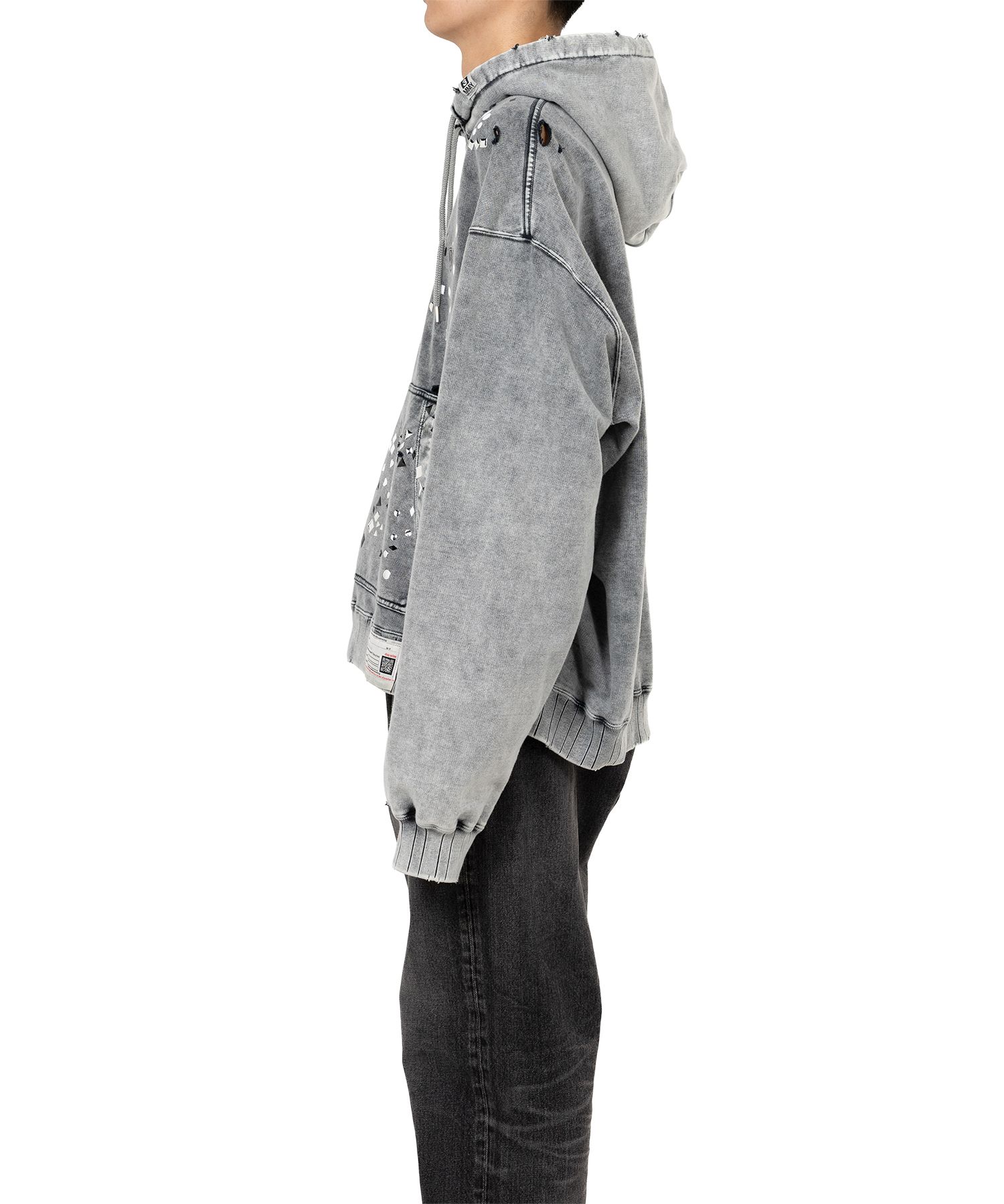 Embellished Bleached Hoodie