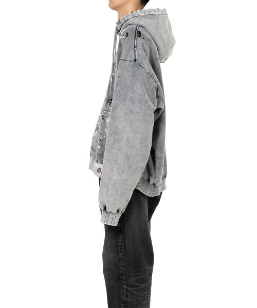 Embellished Bleached Hoodie